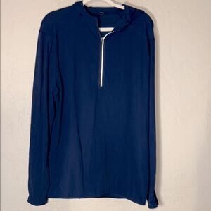 Lululemon men’s blue quarter zip pullover hoodie